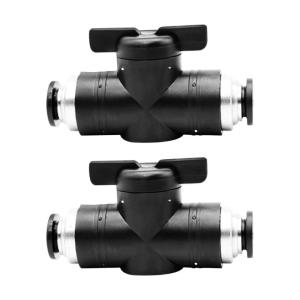 2pcs Push to Connect Pneumatics Round Valves Fittings for Easy Installation and High Performances Air Flows Management