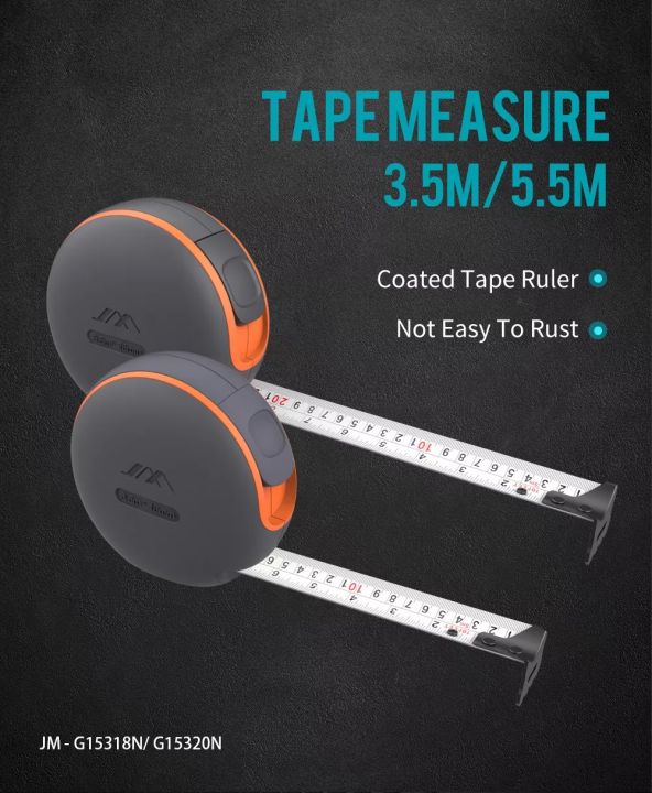JIMIHOME 5.5M Auto Self Lock Portable Metric Feet Imperial Coated Tape ...