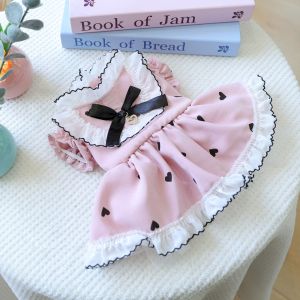 HLDT Thoáng khí Váy công chúa cho chó Tình yêu ren Dễ thương Trang phục cho mèo Thời trang Nhẹ Trang phục cho chó con Dành cho mèo và chó nhỏ và vừa