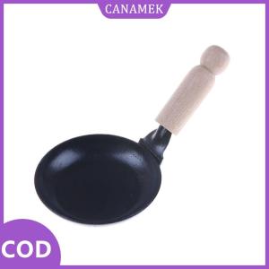 CANAMEK✨ Nhà búp bê tỷ lệ 1:12 chảo cán gỗ Thu nhỏ phụ kiện nhà bếp Nhà búp bê