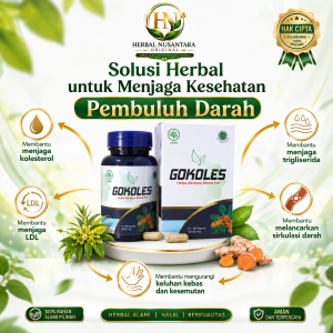 GOKOLES Obat Kolesterol Herbal Sudah BPOM HALAL MUI untuk Menjaga Kesehatan Pembuluh Darah