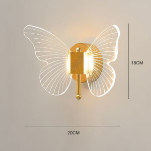 Nordic modern Butterfly shape LED wall lamp Minimalist sconces lights indoor lighting home decor bedroom living room kitchen kid