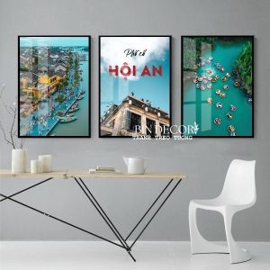 Tranh treo tường phố cổ hội an 2 trang trí decor quán nhà hàng khách sạn