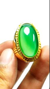 Cincin Akik Natural Hijau Garut Chasesony Bergiwang Model Pandan Ring Tanam