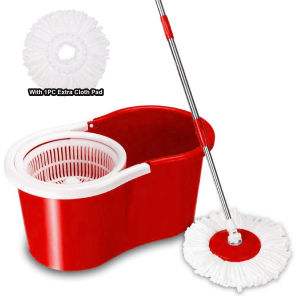 REDMOND Magic Spin Mop With Bucket 360° Rotating Floor Cleaning Plastic Liner Set