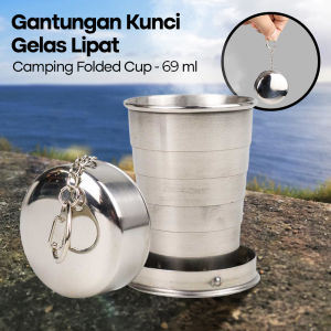 Gantungan Kunci Gelas Lipat Camping Folded Cup 69 ml
