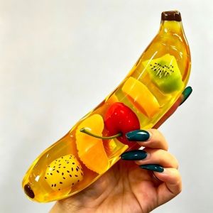 Fruit Filled Maltose Banana Stress Relief Toy Soft Slow Rising Deformable Squeeze Squishy Fidget Sensory Toy