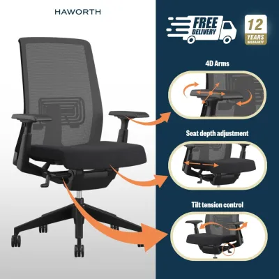 Very Office Chair - Haworth (Free Delivery + Free Chair Assembly) Delivery Within 1 Week