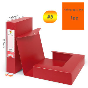 Heavy-Duty A4 Document File Box - PP/PVC Archival Storage Box w/Magnetic Snap 4 Spine Widths (48-88mm) Side/Top Clip Options