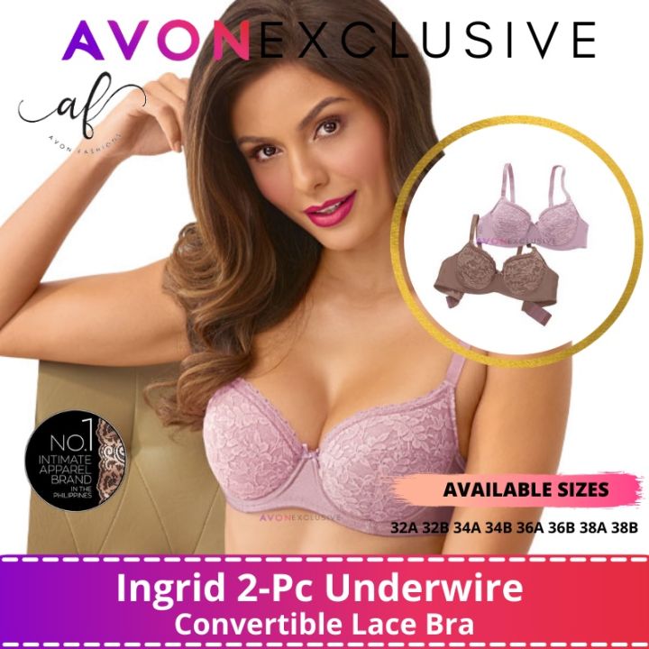 AVON Fashions - Ingrid 2-Pc Underwire Convertible Cami Bra / Brassiere for  Women *avon.exclusive* avon exclusive