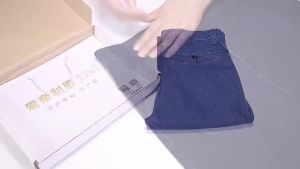 G7 Middle-aged and Elderly Mens Jeans Summer Thin Loose High Waist Stretch Business Mens Pants Dads Work Pants 7/7
