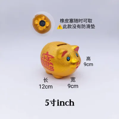 Golden Pig Savings Piggy can be money out