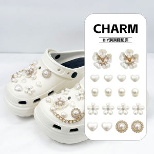20Pcs Crocs Jibbitz Charms Hot Selling Pearl Petal Heart-shaped Shoe Buckle Detachable Shoe Chain Decoration for Crocs