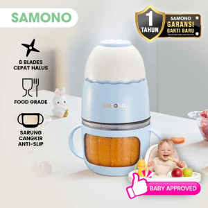 SAMONO Food Processor Food Chopper 300ml Mesin Penghalus Daging Buah MPASI Garansi Resmi 1 Tahun SW-MC200S