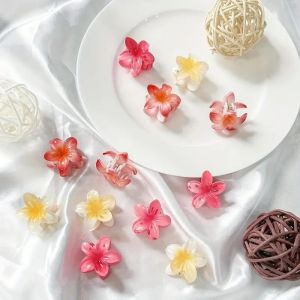 4Cm Small Flower Clips Beach Vacation Shark Clips Womens Plumeria Hair Clips New Style
