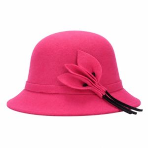MUSCLEX Trang trí bằng nơ. Mũ Fedora Hình dạng vòm. Mùa Thu Đông Mũ lưỡi trai Phong cách cổ điển. Thanh lịch Mũ ngư dân Dành cho các bạn nữ