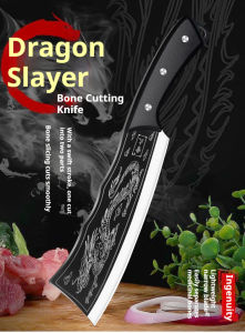 Stainless steel household dragon slaying knife kitchen bone chopping knife bone chopping knife outdoor camping hatchet