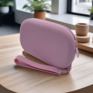 SDFSF Rectangle Silicone Cosmetic Bag Coin Purse Morandi Color Small Item Bag Casual Solid Color Multifunction Storage Bag Data Cable Storage Bag
