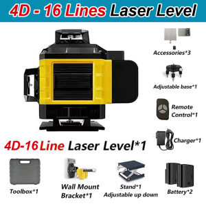 Unicorn 12-Line/16-Line Green Laser Level with Automatic Leveling 360° Rotating Wall & Floor-Mounted Measuring Tool