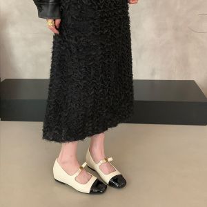 Free Shipping-Style Color-Blocked Camellia Metal Buckle WomenS Shoes 2026 Spring New Collection Versatile And Fashionable Flats