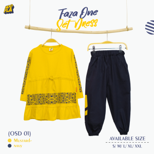 Hooflakids Setelan Anak Perempuan Dress Usia 3 Sampai 12 Tahun Faza One