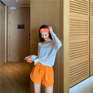 QXshop กางเกงขาสั้นของผู้หญิง🛍สินค้าดีราคาประหยัดใส่สบายใจ🎏ไม่ว่าจะวายสะโพกแบบไหนก็ใส่ได้ของดีของแรง💜