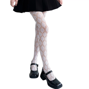 Stretchable Nylon Tights With Floral Lace Detailing Pantyhose Sheer Mesh Design Breathable Leggings Stockings For Women