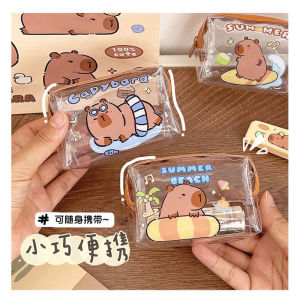Ví Trong Suốt In Hình CAPYBARA Đựng Đồ Nhỏ Xinh