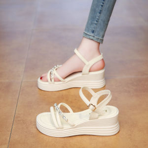 [Free Shipping] New Summer Roman Sandals For Women Designed To Make Petite Women Look Taller Perfect For Wearing With Dresses And Featuring A Soft Sole Ideal For The Beach
