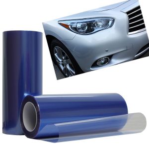 30*60cm Self-adhesive Car Vinyl Tint Film Car Headlight Tail Light Shape Vehicle Translucent Color Changing Brake Light Sticker Universal Auto Accessories