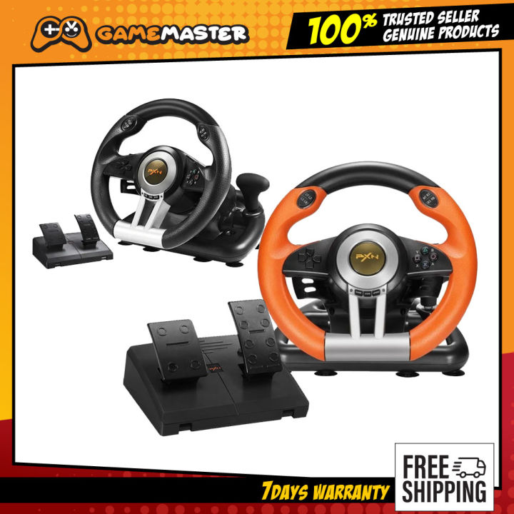 PXN V3 Pro Steering Wheel for Racing Game w/ 180 Degree Driving ...