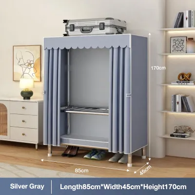 SPACEMADER 26MM Wardrobe Cabinet Alloy Steel Pipe Large Size Bedroom Clothing Storage Cabinet Can Bear 500KG