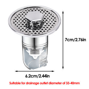 【On Sale】Bathroom Kitchen Sink Plug Stopper Drain Strainer Stainless Steel Pop-Up Wash Basin Leak Plug Anti-Odor Bouncing Core Sink Filter