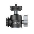 Ulanzi U-60 Mini Aluminum Tripod Ball Head with Dual Cold Shoe Mount Bracket 360 Degree Rotatable Base | JG Superstore. 