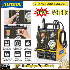 AUTOOL AST605 Automotive Brake Fluid Bleeder Four Pumps Brake Oil Exchanger Tool Car Fast Brake Fluid Extractor Oil Pump Brake Oil Changer Machine With 1.2L Recycle Bottle Brake Bleeder Fluid Pump Kit