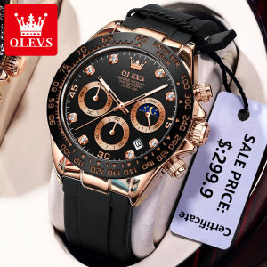 OLEVS Jam Tangan Pria Anti Air Terbaru 2023 import Original Asli Keren LED Luxury Multifungsi Watch Men Mewah Cod Jam Tangan Cowok