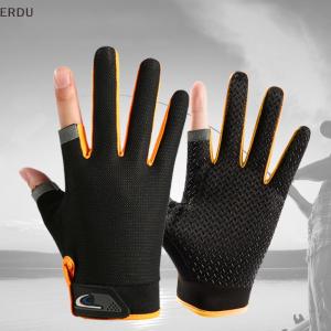 💖【Special price】💖ERDU 1Pair Anti-Slip Breathable Fishing Gloves Two Finger Cut Durable Outdoor