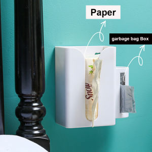 1PCs KItchen self adhesive No-Drill Water Resistant Toilet Tissue Paper Roll Holder Wall Mount Storage Box with Cover Phone Tray Bathroom Shelf Self Adhesive