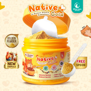 Olive Care Vitamin Kucing NATIVE+ GOLD Protein Tinggi 110gr untuk Nafsu Makan Berat Badan Gembul Kulit Sehat Cegah Bulu Rontok Imunitas Daya Tahan Tubuh Kesehatan Pencernaan dan Pelengkap Nutrisi Makanan Harian Kucing