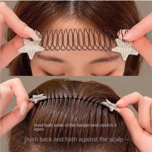 Invisible Star Broken Hair Hairpins Roll Curve Needle Bangs Fixed Insert Comb Styling Accessories Adult Tiara Tools Professional