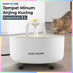 FAST DELIVERY TaffHOME Tempat Minum Hewan Anjing Kucing dengan Air Mancur Fountain Dispenser 2L