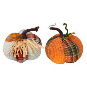 Colorful Fabric Pumpkin Decoration Harvest Home Decoration Durable Cloth Craft for Shelf Table Displays