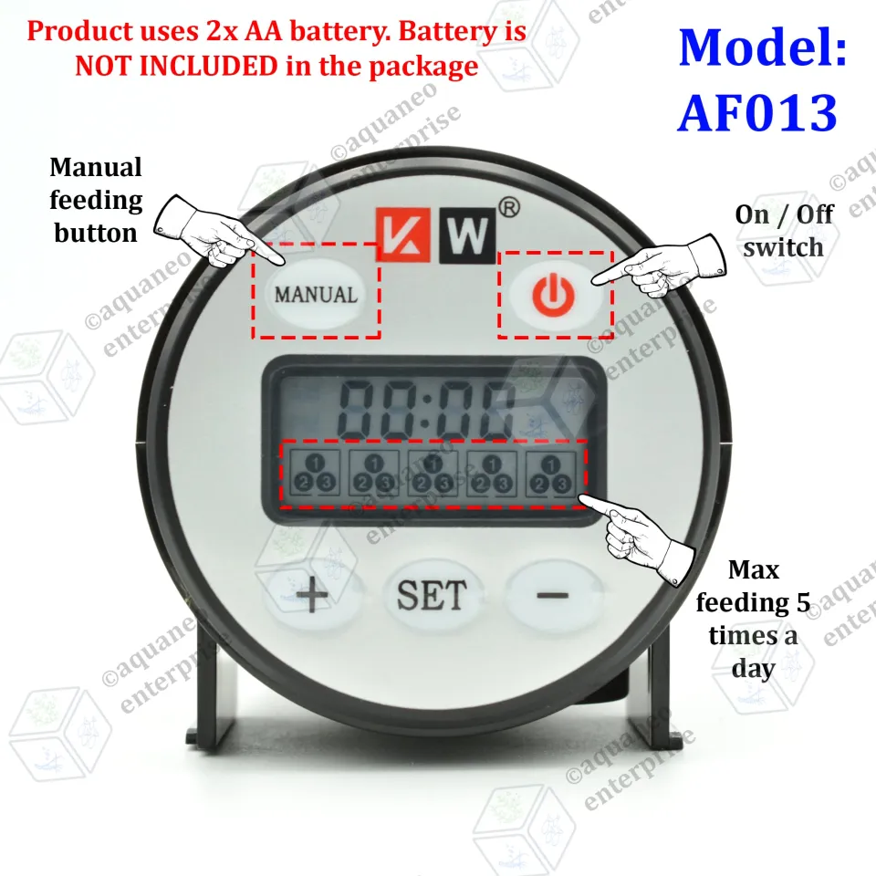 Dophin Digital Aquarium Fish Food Auto Feeder Dispenser AF012