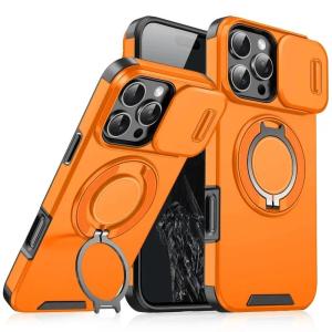 Slide Window Lens Protection Ring Bracket For Magsafe Case For iPhone 16 15 14 13 12 11 Pro Max Wireless Charging Cover