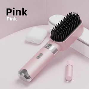 LUXURYLYN 3 Temp Settings Hair Straightener 140-200C° Wireless Straightening Comb LCD Display Straight Hair Comb