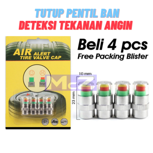 4Pcs TUTUP PENTIL DETEKSI Cek Tekanan Angin Ban Mobil Motor Sepeda 3 Warna - Tutup Pentil LED Lampu Nyala - Tutup Pentil Ban Motor Mobil yang Nyala - Tutup Pentil Menyala Saat Malam - Bisa COD