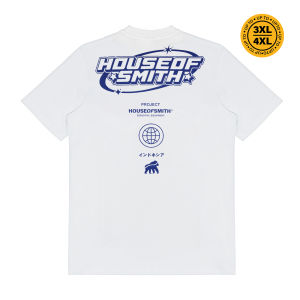 House of Smith Kaos Pria Lengan Pendek - Hos Project White #7 - T Shirt