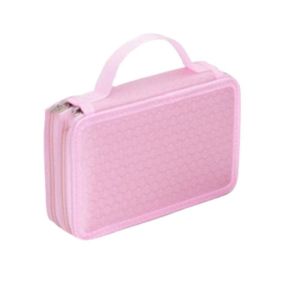 COUPLECOL 2/3/4 lớp Túi bút chì màu 32/52/75 lỗ Sức chứa lớn Túi văn phòng phẩm trường học Đa chức năng Màu trơn Hộp Bút Chì Phụ kiện văn phòng