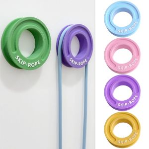 NOBLELYN Self-adhesive Jump Ropes Storage Rack Punch Free Wall Mounted Rope Hanger Stable Skip Rope Wall Holder