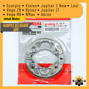 Kampas Rem Tromol Original Yamaha 5D9 Kampas Rem Belakang Jupiter Z New Vega ZR Aerox NMax Scorpio Vixion Lexi Byson Kanvas Rem Tromol Presisi Kanpas Ori YGP